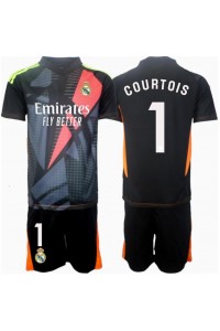 Real Madrid Thibaut Courtois #1 Keeper Babyklær Borte Fotballdrakt til barn 2024-25 Korte ermer (+ Korte bukser)